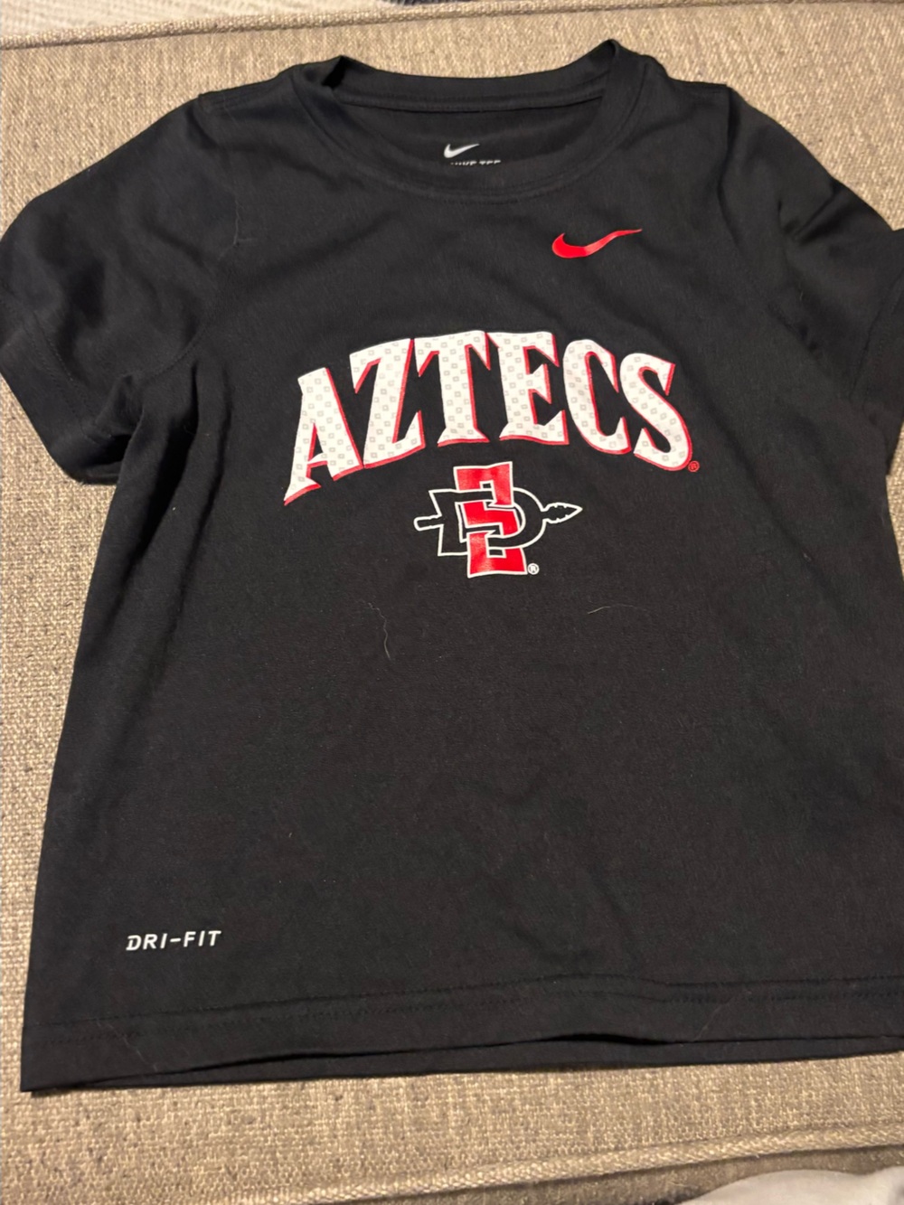 Nike Black & Red Aztecs Dri-FIT Kids Tee